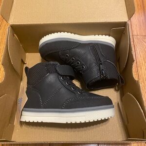 New NIB Thereabouts Toddler Lil‎ Asher Black Faux Leather Chukka Boots Size 5 5M